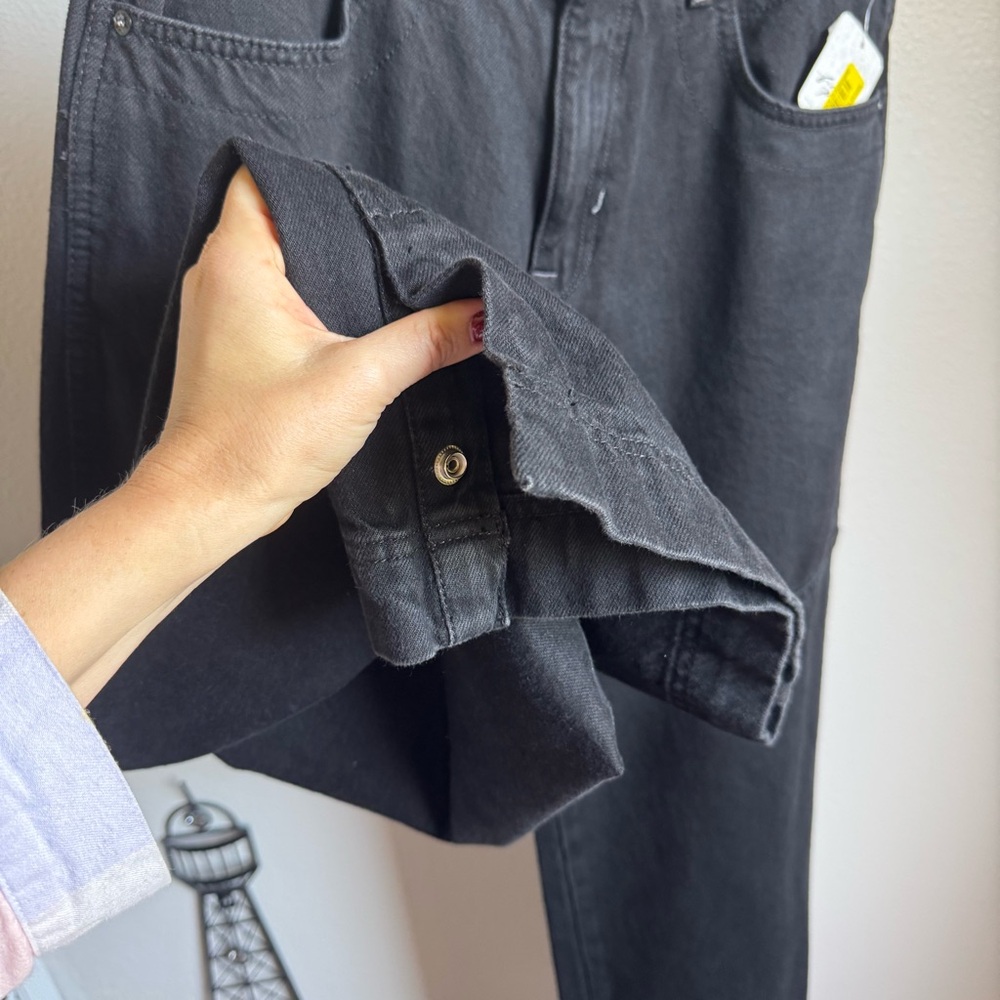 NWT Free People Benji Relaxed Wide Leg Jeans Dark Denim Sz 28 - Picture 7 of 10